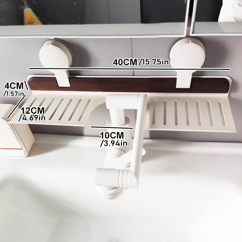 🧴 Étagère Murale Sans Perçage – Organisateur de Salle de Bain Élégant et Solide 🚿